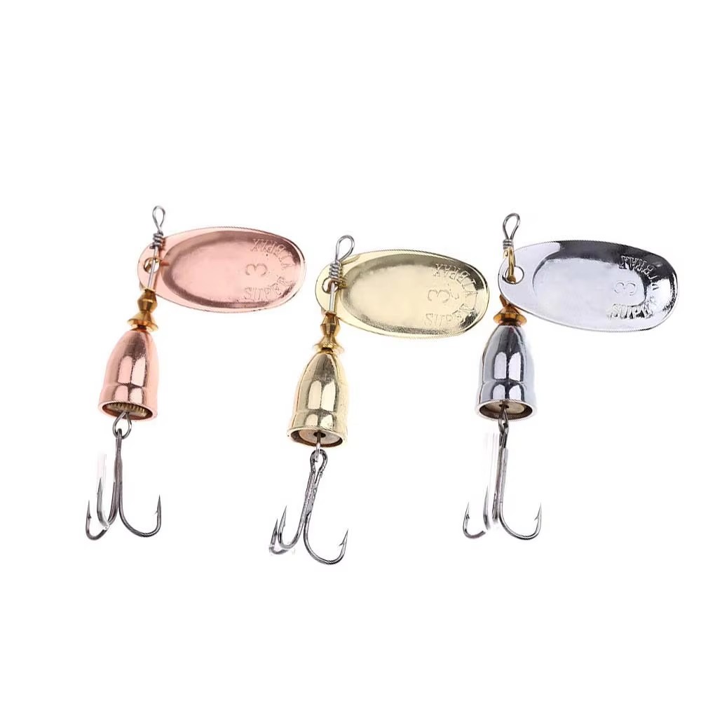 Fishing Lure Spinnerbait - 1 señuelo giratorio metálico de latón,
