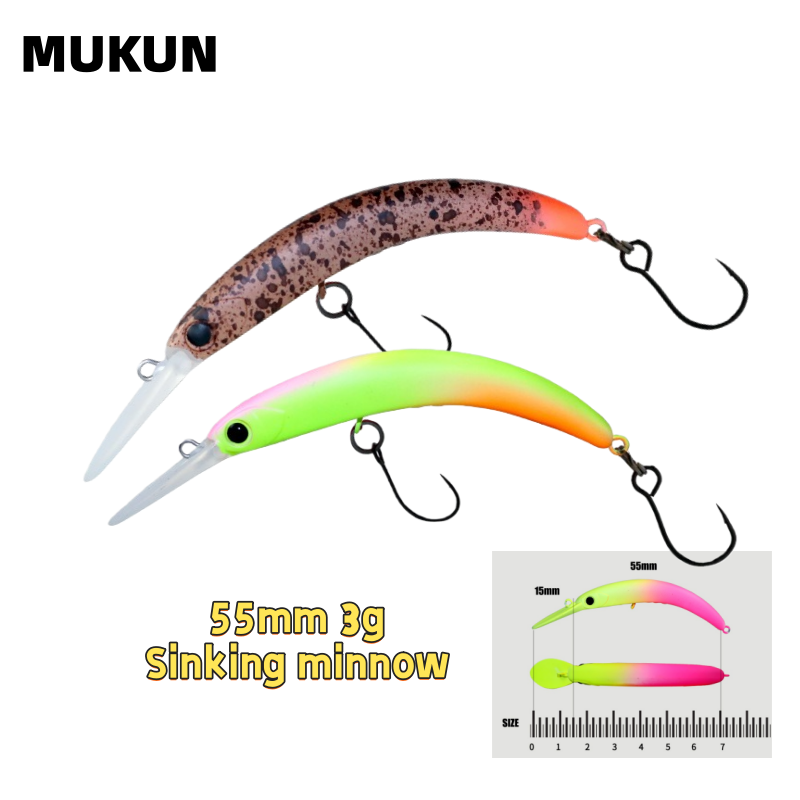 Fishing Lure Crankbait - MUKUN Minnow-cebo de pesca duro que