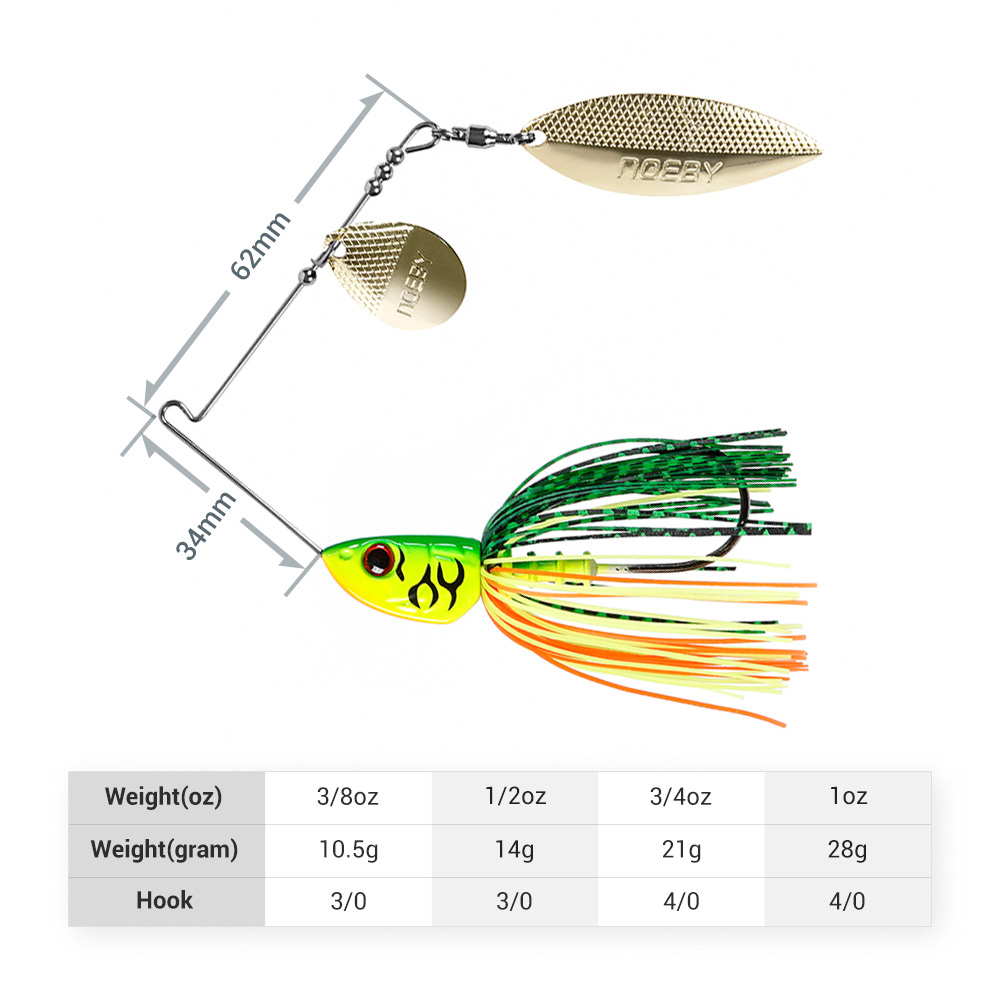 Noeby Spinnerbait 10,5g 14g 21 - Fishing Lure Swimbait reseña y precio
