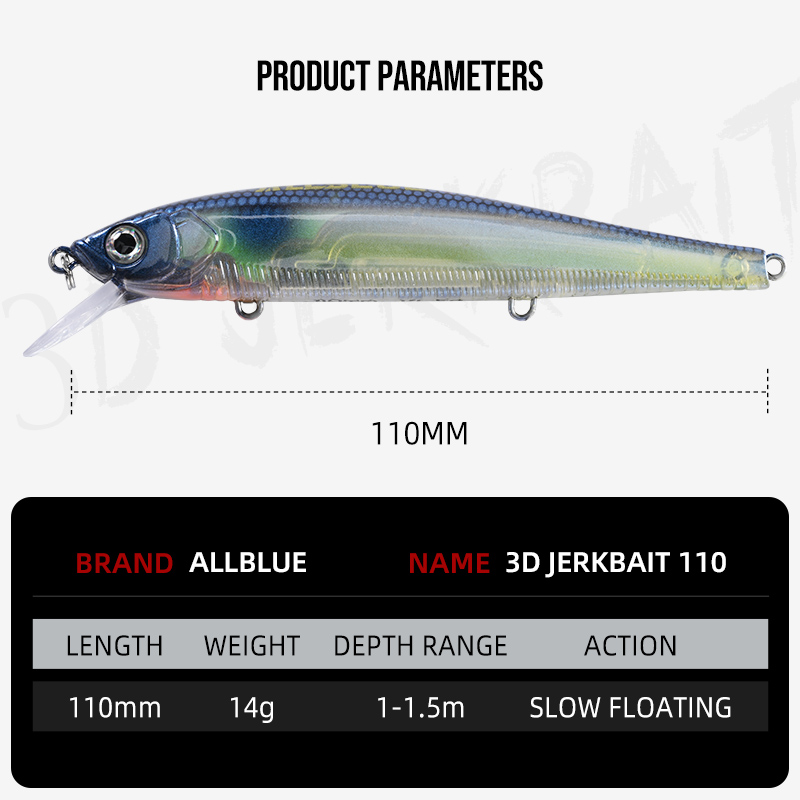 Señuelo de Pesca ALLBLUE 3D Je - Fishing Lure Topwater reseña y precio