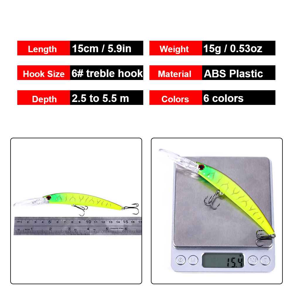 1 Uds 15cm 15g Jerkbait de buc - Fishing Lure Swimbait reseña y precio