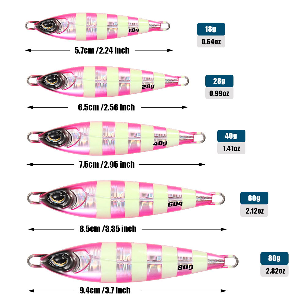 JIGGING PRO Metal Jig BONY cuc - Fishing Lure Spoon reseña y precio