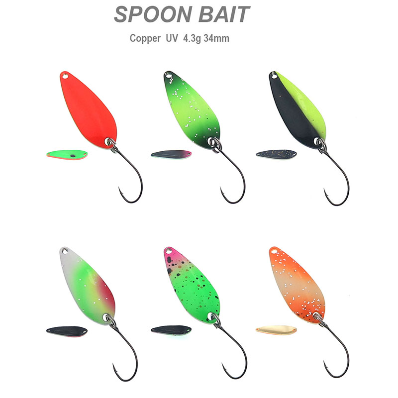 Cuchara de pesca 4,3g 34mm UV  - Fishing Lure Spoon reseña y precio