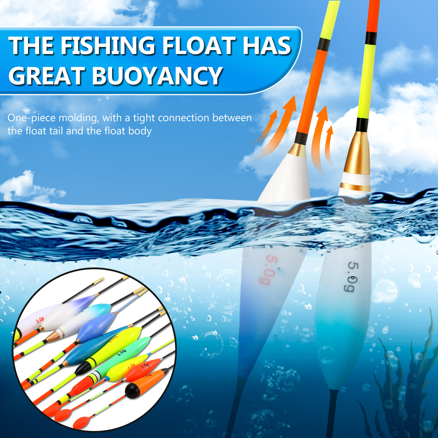 Juego de flotadores de Pesca E - Fishing Lure Topwater reseña y precio